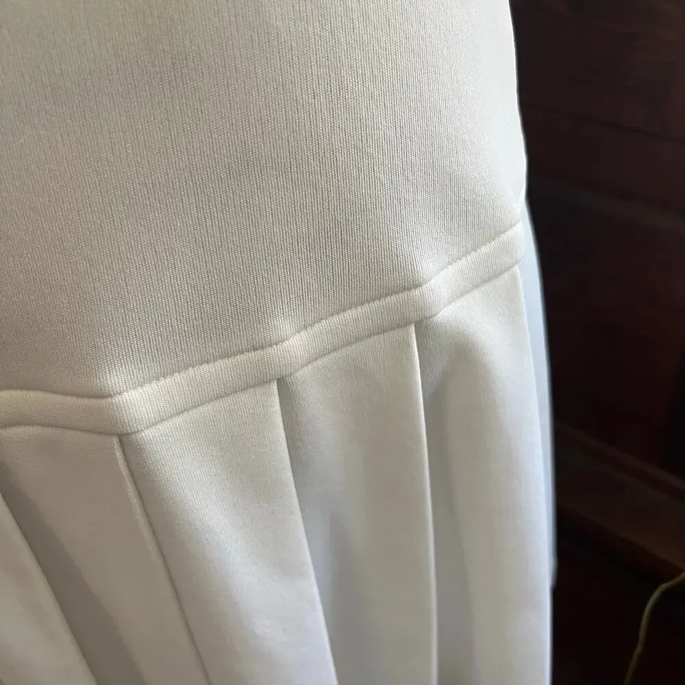 Vintage Act III White Pleated Tennis Golf Preppy Mini Skirt USA S/M 70s Coastal